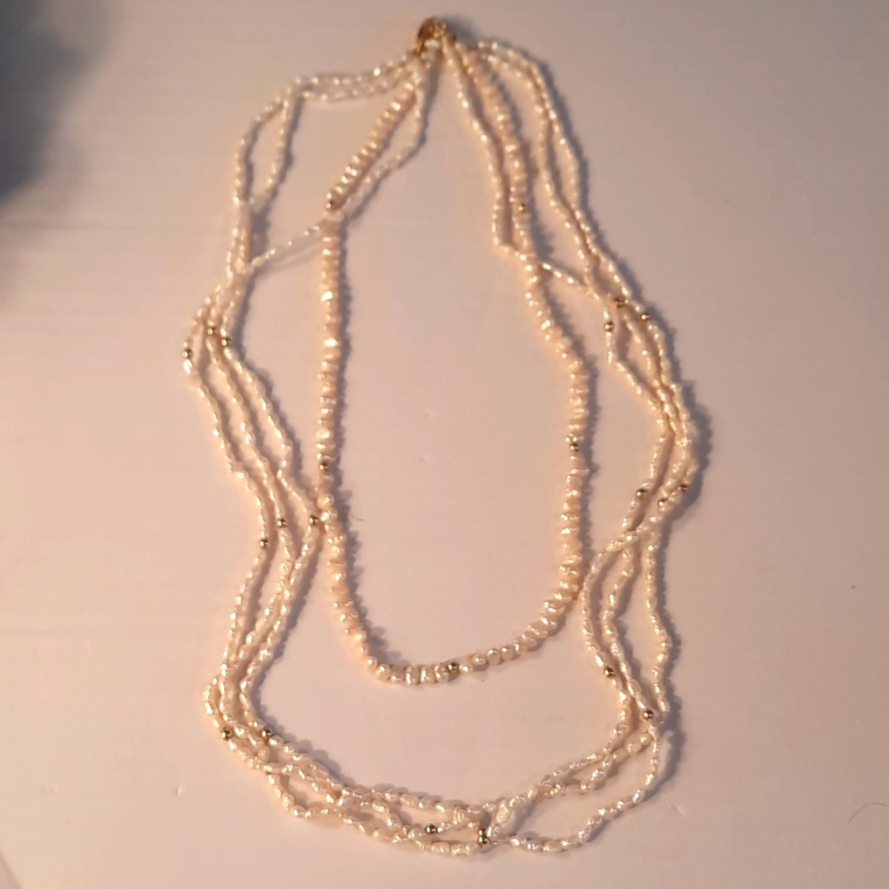 14K 14K  Pearl Necklace Set